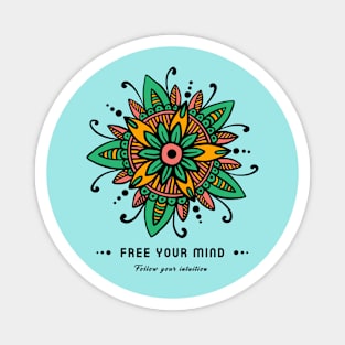 mandala Free Your Mind Magnet